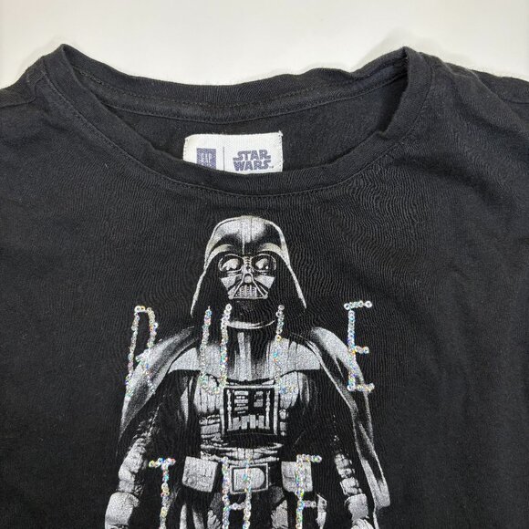 Gap Star Wars Slits Girl Tee 40th Anniversary Edition Kids Sz Small (6-7) Black - Picture 2 of 8
